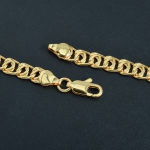 Collar de Cadena de Eslabones Chapado en Oro de 14K, Joyería de Moda Simple para Parejas, Venta al por Mayor, Unisex - Product Image 5