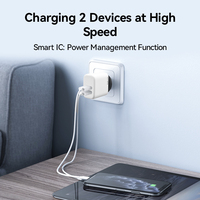 Chargeur GaN Type-C 2 ports 45W PD OEM/ODM avec protection OTP pour ordinateurs portables et téléphones OnePlus