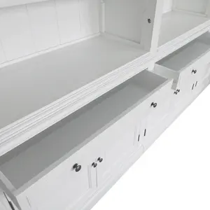 <span class=keywords><strong>Bibliothèque</strong></span> de <span class=keywords><strong>buffet</strong></span> à 3 baies avec échelle | Armoire de rangement en bois de pin massif | Meubles de <span class=keywords><strong>bibliothèque</strong></span> modernes pour la maison - Product Image 5