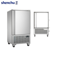 Congélateur rapide commercial 10 plateaux, capacité 250L, congélation profonde -45°C, conception à refroidissement par air, programme de réfrigération personnalisé, magnétique