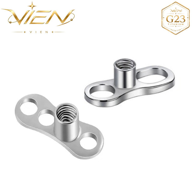 VIEN Jewellery ZPO-021 Fine Jewelry Implant Grade Titanium Dermal Anchor Base Internal Thread Body Piercing Jewelry
