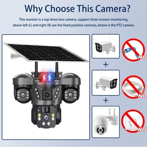 15mp 3lens Solar 4g/Wifi Sim Card <b>Camera</b> AI Human Tracking Two-Way Audio Home Wireless Security Surveillance Solar Cctv <b>Camera</b> - Product Image 6