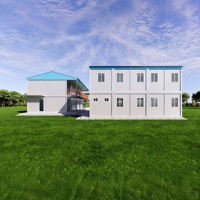 Maison conteneur préfabriquée sur mesure à 2 étages, en kit, installation rapide, modulaire, démontable, pour appartement, hôpital, campement