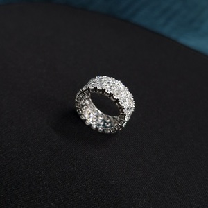 Anillo de Compromiso Contemporáneo de Oro Blanco de 14K con Diamante Cultivado en Laboratorio, Certificado IGI, para Hombre y Mujer, Regalo de Aniversario, Joyería - Product Image 3