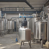 Cuve de mélange à double enveloppe 100L-1000L en acier inoxydable avec agitation pneumatique pour la fabrication de savon/détergent - Vente directe usine