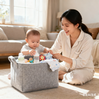 Organisateur de couches pour bébé Boîte de rangement pliable pour pépinière et organisateur de voiture pour panier à couches