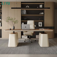Bureau de direction et de maître de la maison Liyu, moderne et luxueux, convertible, avec espace de rangement, montage facile, mobilier de bureau en bois