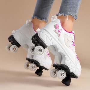 Zapatos de patín para niños, <span class=keywords><strong>zapatillas</strong></span> de deporte para niños <span class=keywords><strong>y</strong></span> niñas <span class=keywords><strong>con</strong></span> <span class=keywords><strong>ruedas</strong></span>, zapatos de deformación <span class=keywords><strong>y</strong></span> patines para Navidad, cumpleaños, regalo para niños - Product Image 6