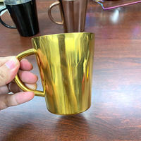 Tasse isotherme en acier inoxydable 304, nouvelle couleur, 300 ml, double paroi, avec poignée