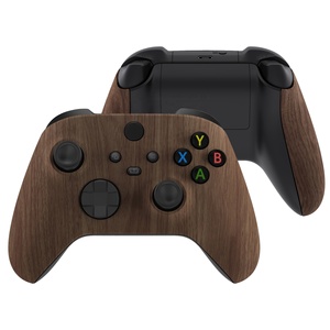 EXtremeRate Wooden Grain Replacement Front Housing Shell Case Cover Gamepad Handle <b>Grips</b> for Xbox Series X <b>Controller</b> <b>Grip</b> - Product Image 2