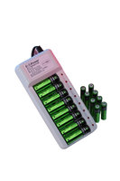 Chargeur USB pour batteries Ni-MH, 8 emplacements, intelligent, portable, en matériau ignifuge, rechargeable 1.2V NiMH, personnalisable, pour grossistes