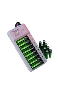 OEM Ni-MH NiCd 6-slot 8-slot 12 Slot USB Cargador de batería Nimh Recargable Máquina NICD Cargador de batería