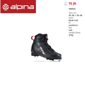 Bottes de randonnée sur neige Alpina en cuir noir pour hommes et femmes, chaussures de randonnée d'hiver en plein air, taille 36 - Product Image 2