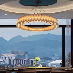 Vintage Wabi Sabi Style Chandelier Round Led <b>Light</b> For Hotel <b>Dining</b> Room Private Room - Product Image 5
