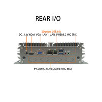 Computadora Industrial Integrada Robusta Sin Ventilador Core I5 4200U/5200U, Doble Lan, 6 Puertos Com, RS485, RS232, Ranura SIM 4G LTE, Señalización Digital