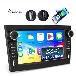 Podofo für Opel Corsa D 2006-2013 7'' 2+64 Android Autoradio Kabelloses CarPlay/Android <span class=keywords><strong>Auto</strong></span> BT/FM/RDS SWC EQ GPS WIFI OEM - Product Image 1