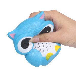 Cute Owl Shape Silicone <b>Squishy</b> Toy Soft Promotional Gift For Desk Decoration - Product Image 5