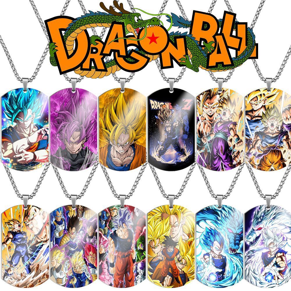 Dragon Ball Z Stainless Steel Dog Tag - Gold Plated