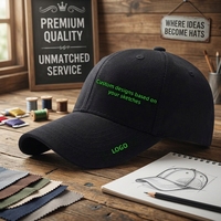 Casquette de baseball personnalisée avec broderie de logo, 96 % coton, design pêche en plein air, visière réglable, 6 panneaux, toutes saisons