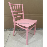 JJ240042-3 Chaises empilables en résine plastique rose pâle au design simple pour l'école, les mariages, les banquets, les repas d'enfants et les fêtes
