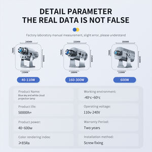 Blue sky white <span class=keywords><strong>cloud</strong></span> advertising projection light outdoor park ground floating walking map logo creativo proiettore gobo - Product Image 6