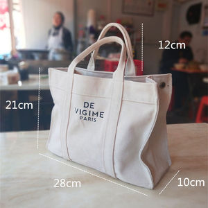 Sinh thái thân thiện tái sử dụng thiết kế vải Tote Túi 16oz dày bông vải công suất lớn tùy chỉnh bông vải Tote Túi - Product Image 3