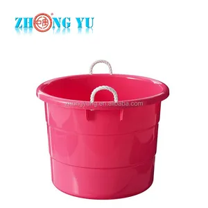 Fabrikant Supply Hoge Kwaliteit 17 Gallon Plastic Utility Opslag Bad Met Touw Handvat/Plastic Opbergdoos Mand