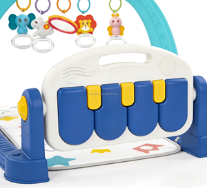 <span class=keywords><strong>Gimnasio</strong></span> de Actividades Todo en Uno para Bebés, Andador, Alfombra de Juego con Piano y Juguetes Educativos, ABS No Tóxico, Juego Sensorial Interactivo para 0-24 Meses - Product Image 2
