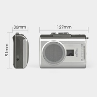 TOMASHI F-318F Lecteur de cassette portable classique Walkman avec radio AM/FM, enregistrement MP3, couleur personnalisable