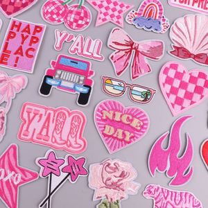 Patchs brodés roses à thermocoller pour chapeaux de cowboy western, patchs personnalisés avec logo brodé pour vêtements, chapeaux et sacs – Vente en gros - Product Image 3