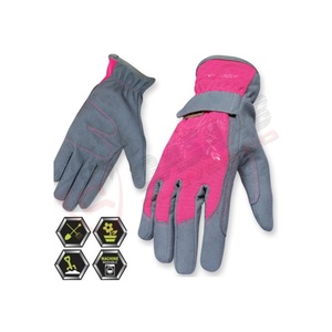 Gants de travail de jardinage en cuir PU polyester à impression florale respirante à doigts entiers enduits de nitrile à bas prix - Product Image 4