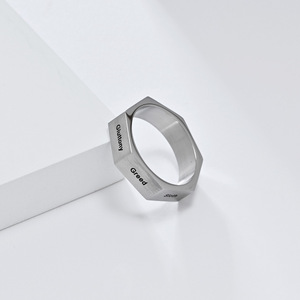 Personalidad multifacética digna de Instagram, distante y con un toque de los siete pecados capitales y las siete virtudes, anillos de acero de titanio, unisex. - Product Image 3