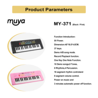 MY MUSIC MY-371 37-Key Mini Portable Electronic Keyboard & Digital Piano with Built-In Speaker & Headphone Jack Plastic for Kids