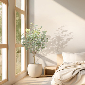 Arbre d'eucalyptus artificiel Xinlei 1,2 m 1,5 m 1,8 m en plastique et soie, plante décorative d'intérieur et d'extérieur sur pied - Product Image 3