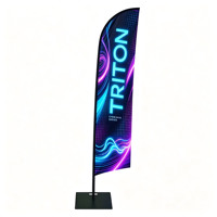 Drapeau extérieur durable et personnalisé avec base de poteau pour entreprise