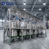 Mélangeur homogénéisateur numérique automatique vertical pour liquides PME-200L SUS304/SUS316L, cuve de mélange pour shampoing et cosmétiques avec pompe
