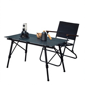 Table de pique-nique pliante extérieure à trois étages Table de camping IGT pliable portable à réglage de la hauteur - Product Image 1