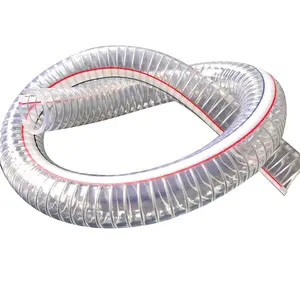 PVC Oil Delivery Transparent Polyester Spiral Steel Wire Fiber Reinforced Water Pipe Hose