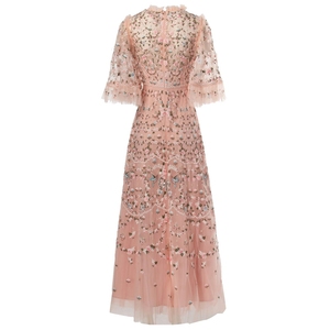 Heavy Work Luxury Embroidery Beaded Flying Sleeve Women's Gowns Dresses Fashion - Product Image 5