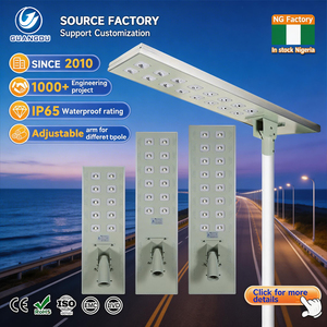 Lampe de rue solaire LED intégrée tout-en-un, étanche IP67, en aluminium moulé sous pression, 80W, 100W, 120W, vente chaude - Product Image 1