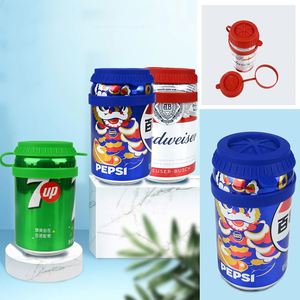 ฝาปิดกระป๋องซิลิโคนปลอดสาร BPA ป้องกันฝุ่น ใช้ซ้ำได้ สำหรับเครื่องดื่มขนาดมาตรฐาน เช่น น้ำผลไม้ น้ำอัดลม โซดา น้ำเปล่า เบียร์ - Product Image 4