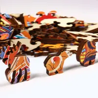Puzzle en bois en forme d'animal pour enfants, jouet de Collection, pièces, pour jeu de famille, lapin, puzzle