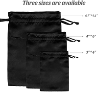 Pochette cadeau en satin de haute qualité avec cordon de serrage Sac à poussière en soie réutilisable pour l'emballage de bijoux et de vêtements