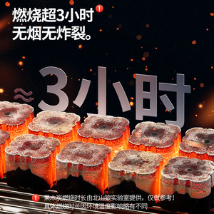 Beishanlang Smokeless Barbecue Charcoal Briquette SK279 Quick Burn Outdoor Use Windproof Design - Product Image 5