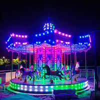 Manège de luxe pour enfants sur le thème des chevaux, grand carrousel d'intérieur pour centres commerciaux