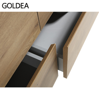 Çift lavabo banyo duvara monte vanity banyo mobilyası dolabı