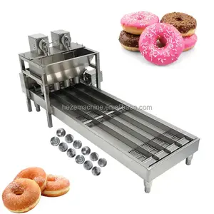 Friteuse commerciale à gaz entièrement automatique Mini Donut Glaze Maker Machine de fabrication de beignets de haute qualité à vendre