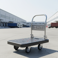 Carretilla de Plataforma de Cuatro Ruedas de Alta Resistencia de 500 kg, Carretilla de Mano, OEM Disponible