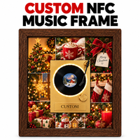 Cadre photo musical NFC personnalisé avec lumière LED, plaque de chanson DIY, cadre photo, cadeau de Noël, anniversaire, décoration de bureau à domicile