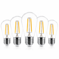 Ampoules LED à filament S14 pour extérieur, étanches, 110V 2W 2700K lumière chaude, 220V E27 2200k E26 pour lumières de jardin et de terrasse